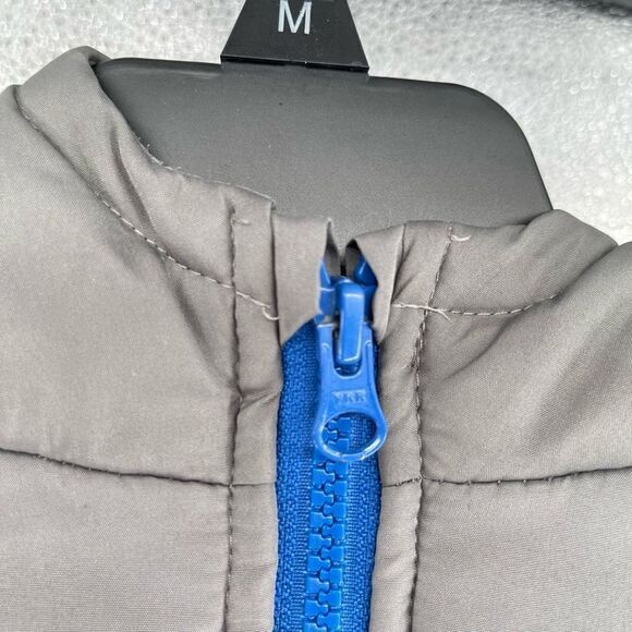 Carter’s Boy’s Gray Blue Full Zip Fleece Lined Hooded Puffer Jacket Coat Size 7 - Picture 4 of 16